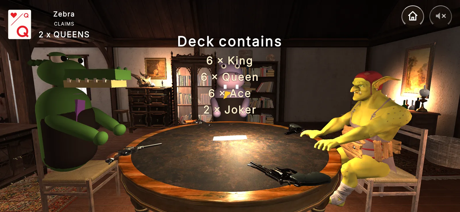 Deck reveal at the start of the match
