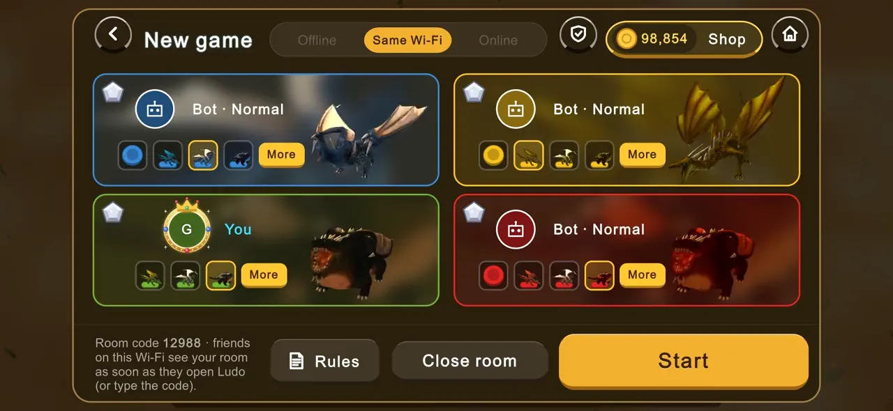 Game lobby