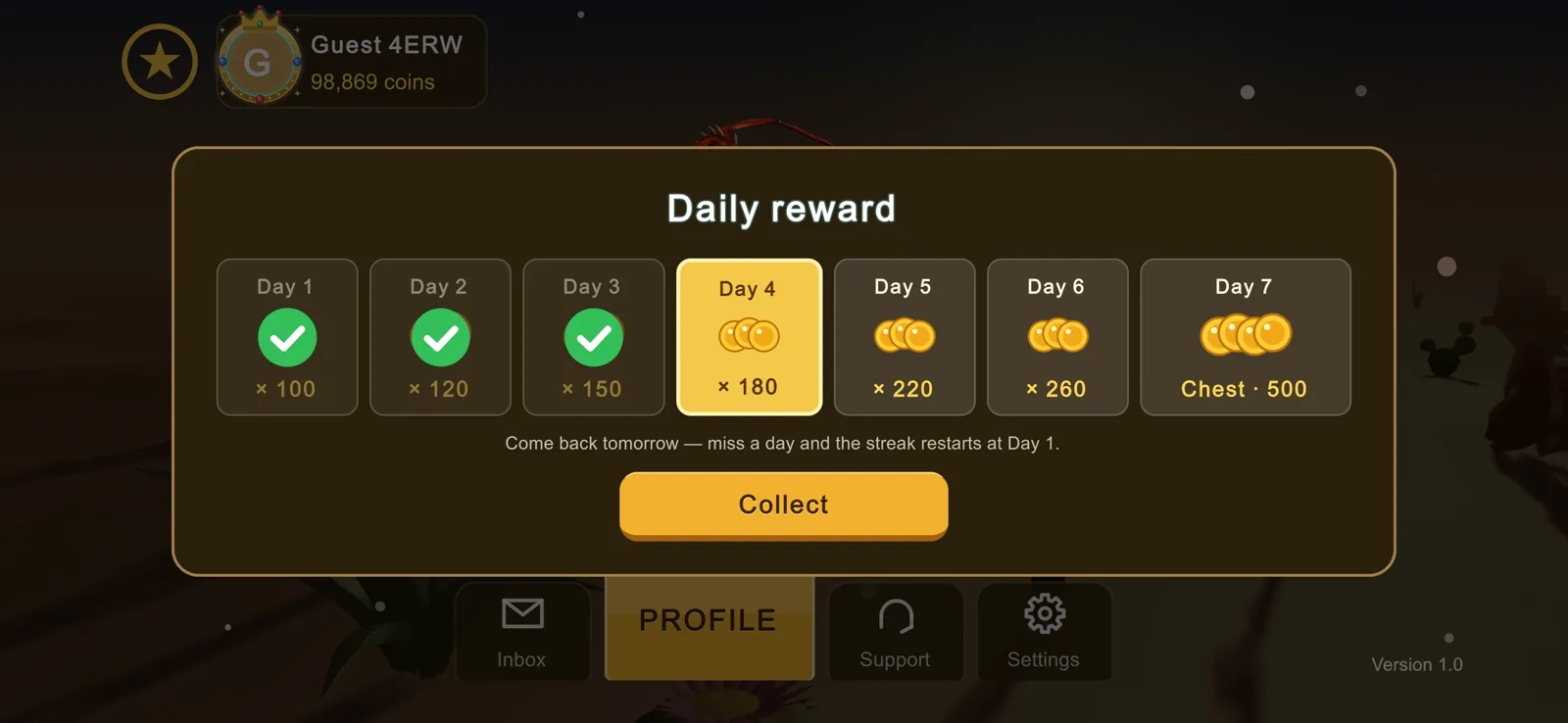 7-day login rewards